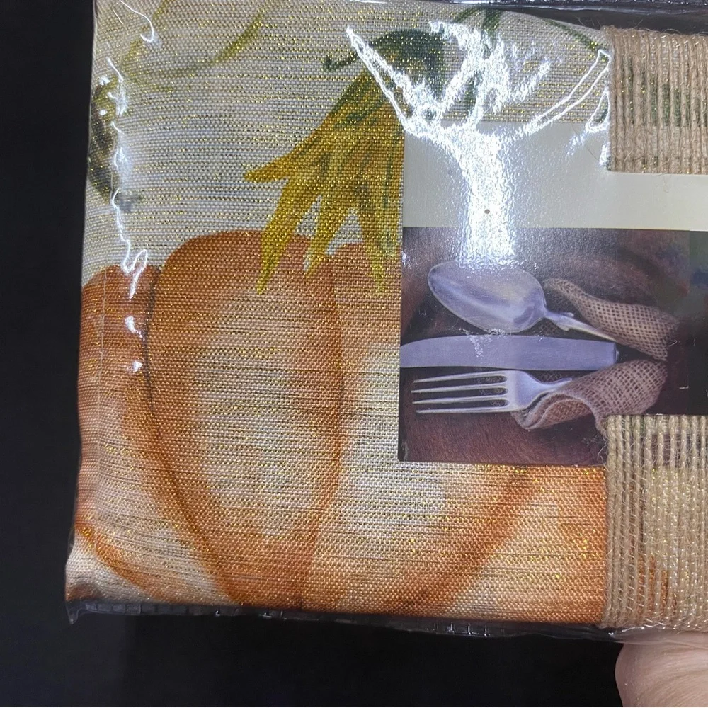 Colordrift Harvest napkins set of 4 pumpkin shimmer new in package